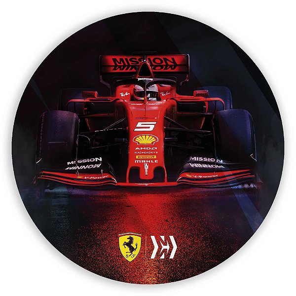Painel Redondo - Formula Ferrari  - Sublimado 3D
