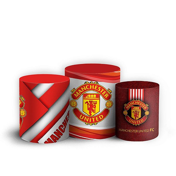 Trio Cilindro - Manchester United - Sublimado 3D + Elástico