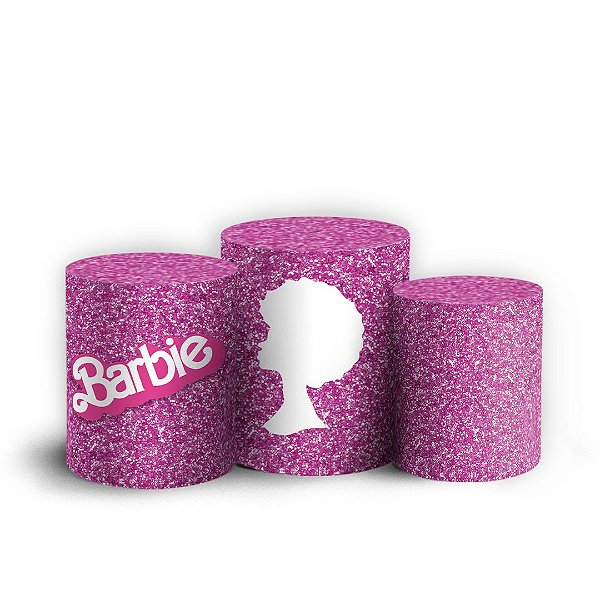 Trio Cilindro - Barbie - Sublimado 3D + Elástico