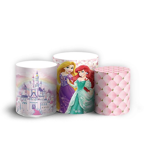 Trio Cilindro - Princesas - Sublimado 3D + Elástico
