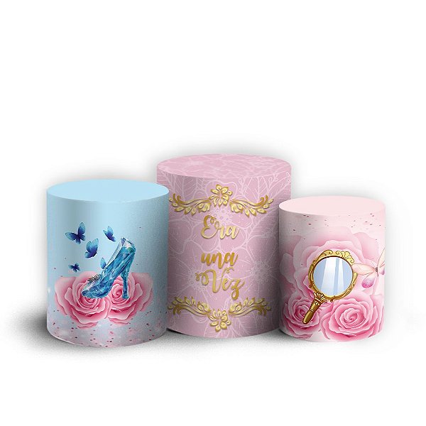 Trio Cilindro - Princesas - Sublimado 3D + Elástico