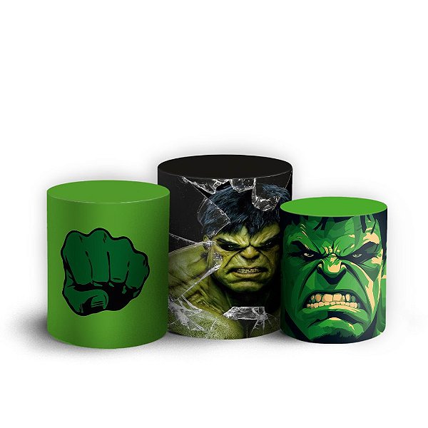 Trio Cilindro - Hulk - Sublimado 3D + Elástico