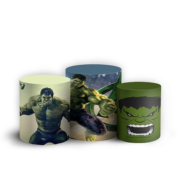 Trio Cilindro - Hulk - Sublimado 3D + Elástico