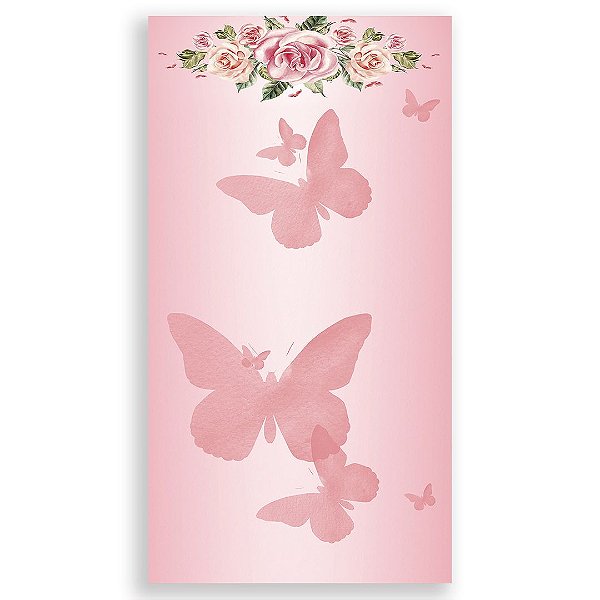 Faixa Lateral - Borboleta Rosa - Sublimado 3D