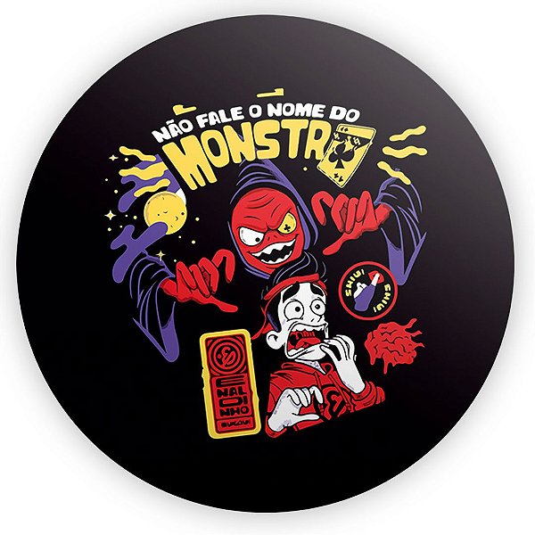 Painel Redondo - Não Fale o Nome do Monstro - Sublimado 3D