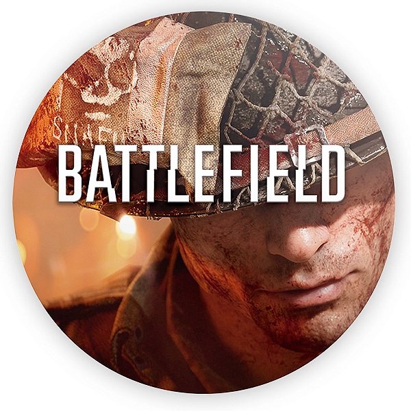 Painel Redondo - Battlefield - Sublimado 3D