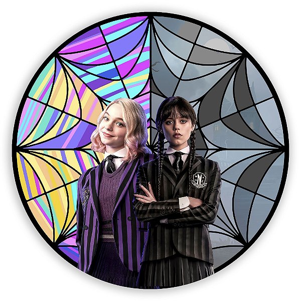 Painel Redondo - Wandinha - Sublimado 3D