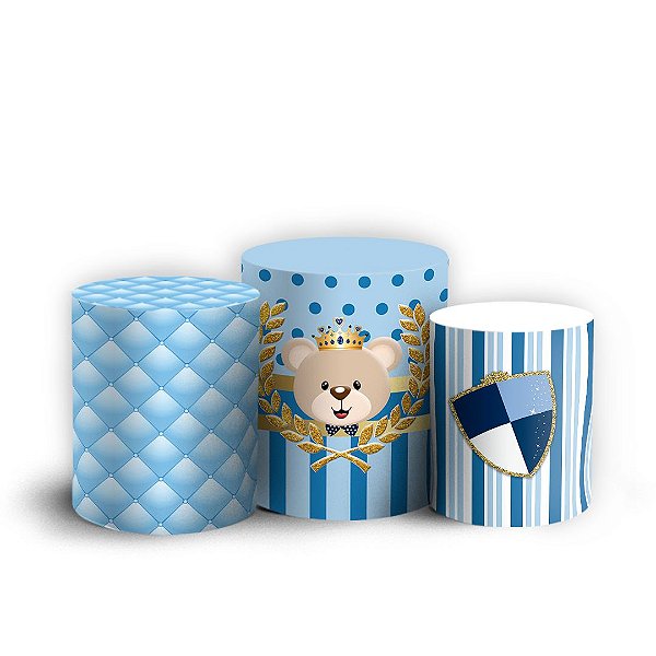 Trio Cilindro - Príncipe Urso - Sublimado 3D + Elástico