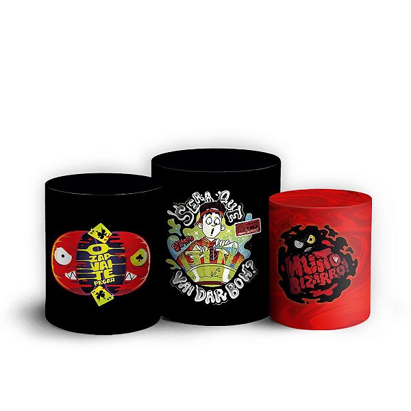 Trio Cilindro - Não Fale o Nome do Monstro - Sublimado 3D + Elástico