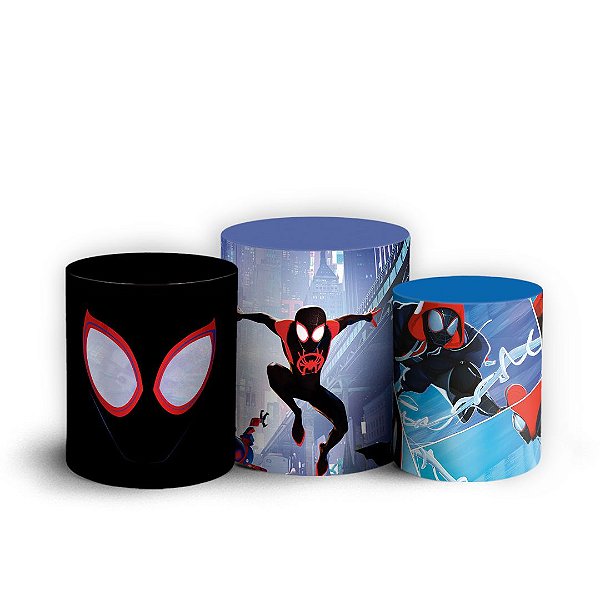 Trio Cilindro - Homem Aranha no Aranhaverso - Sublimado 3D + Elástico