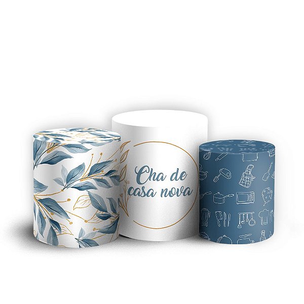 Trio Cilindro - Chá de Casa Nova - Sublimado 3D + Elástico