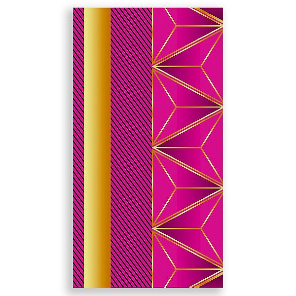 Faixa Lateral - Happy Birthday Rosa - Sublimado 3D