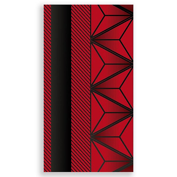 Faixa Lateral - Abstrato Vermelho - Sublimado 3D