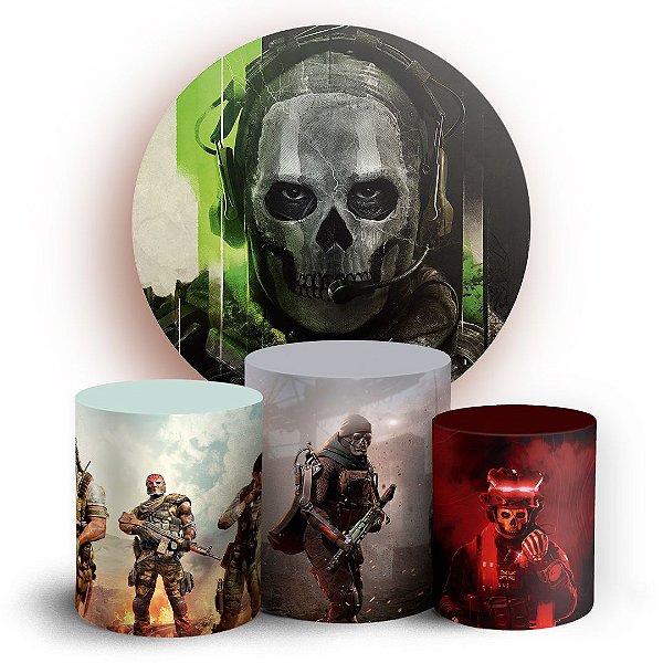 KIT Redondo e Trio - Call Of Dutty - Sublimado 3D