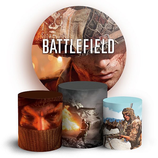 KIT Redondo e Trio - Battlefield - Sublimado 3D