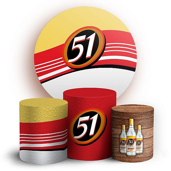 KIT Redondo e Trio - 51 Cachaça - Sublimado 3D