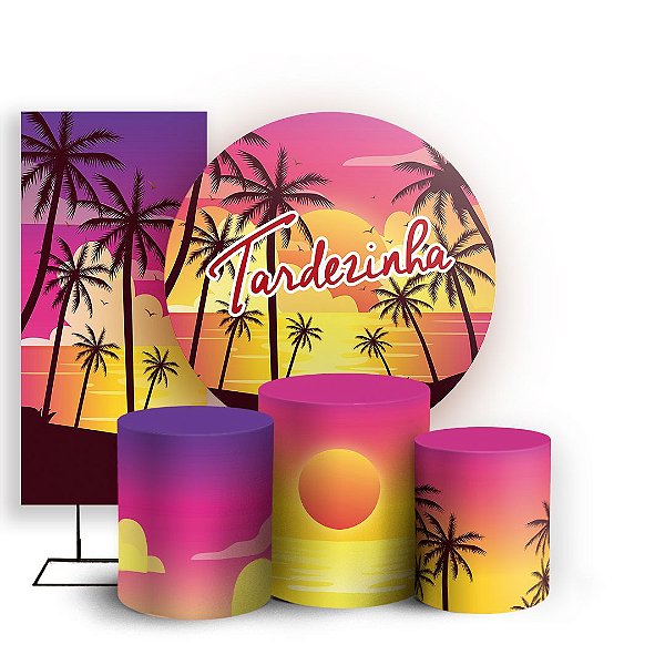 KIT Redondo Trio e Faixa - Tardezinha - Sublimado 3D