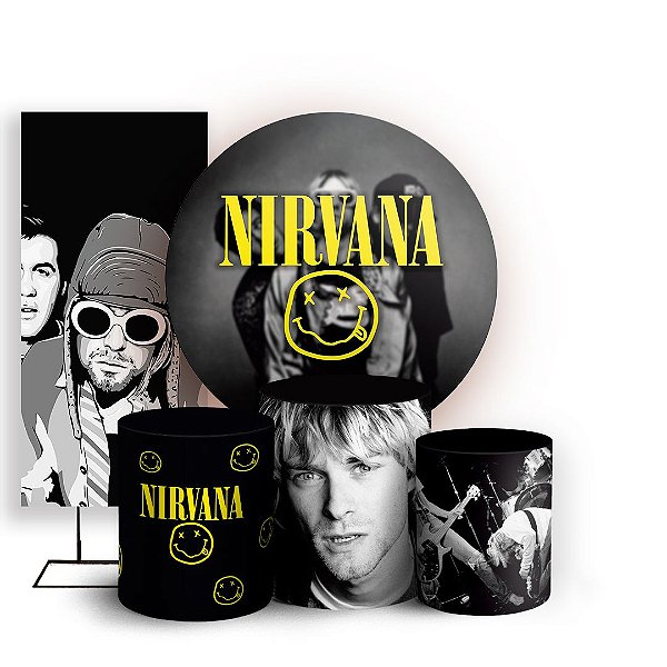 KIT Redondo Trio e Faixa - Nirvana - Sublimado 3D