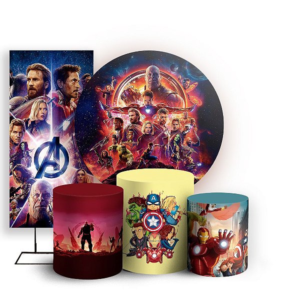 KIT Redondo Trio e Faixa - Herois - Sublimado 3D