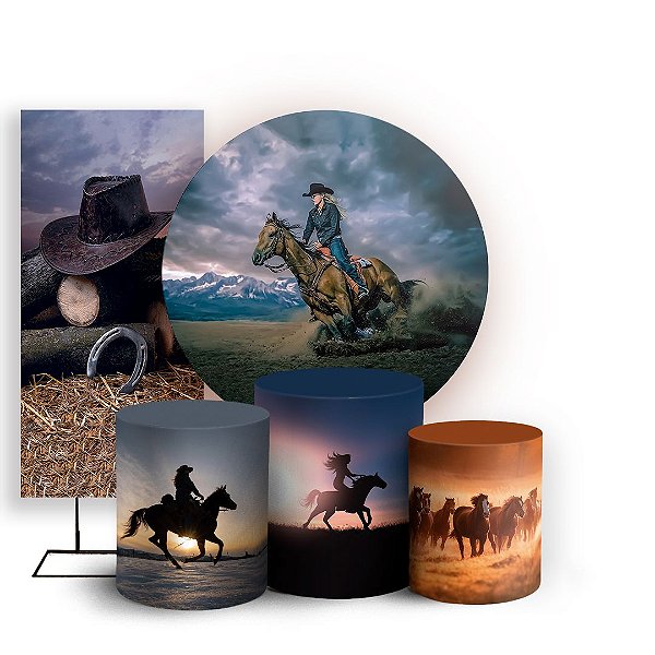 KIT Redondo Trio e Faixa - Boiadeiros - Sublimado 3D