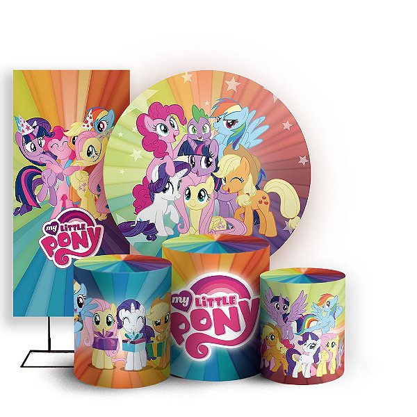 KIT Redondo Trio e Faixa - My Little Pony - Sublimado 3D