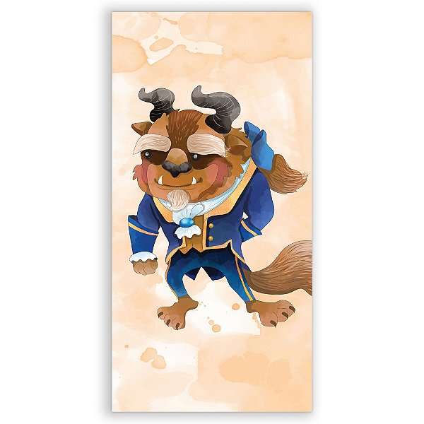 Faixa Lateral - Bela e Fera Cute - Sublimado 3D