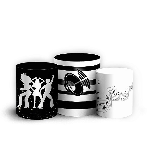 Trio Cilindro - Anos 80 - Sublimado 3D + Elástico