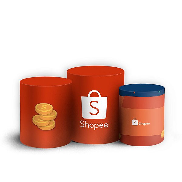 Trio Cilindro - Shopee - Sublimado 3D + Elástico