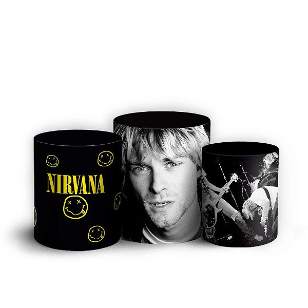 Trio Cilindro - Nirvana - Sublimado 3D + Elástico