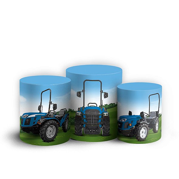 Trio Cilindro - Fazendinha Trator - Sublimado 3D + Elástico