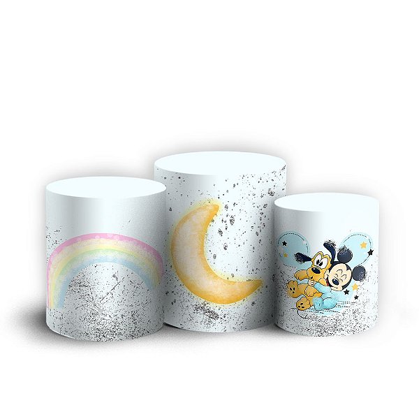 Trio Cilindro - Mickey Baby - Sublimado 3D + Elástico