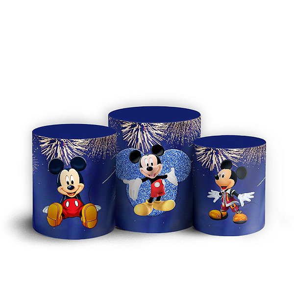Trio Cilindro - Mickey - Sublimado 3D + Elástico