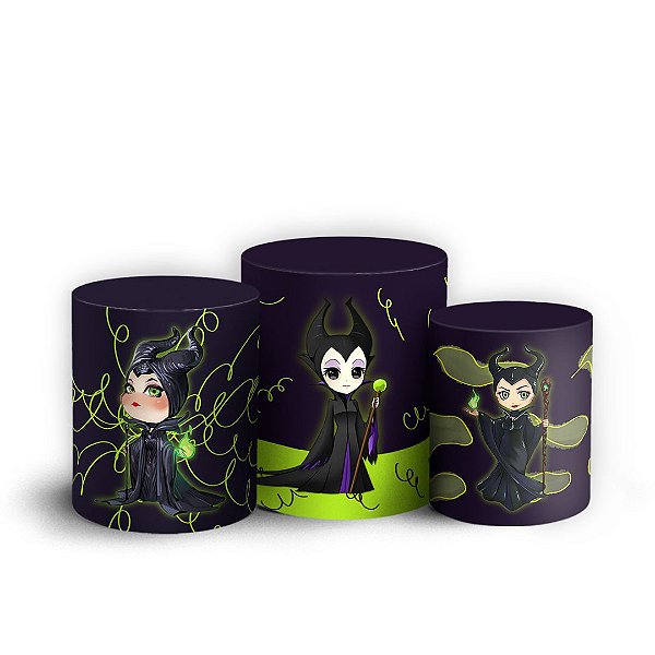 Trio Cilindro - Malevola - Sublimado 3D + Elástico