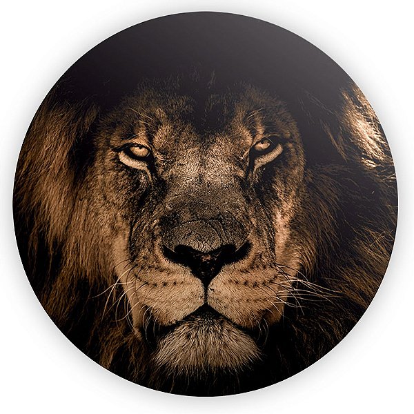 Painel Redondo - Religioso Leao - Sublimado 3D