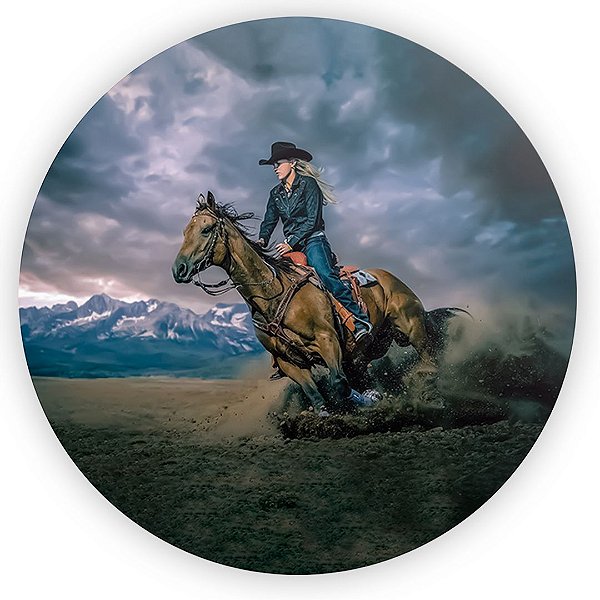 Painel Redondo - Boiadeiros - Sublimado 3D