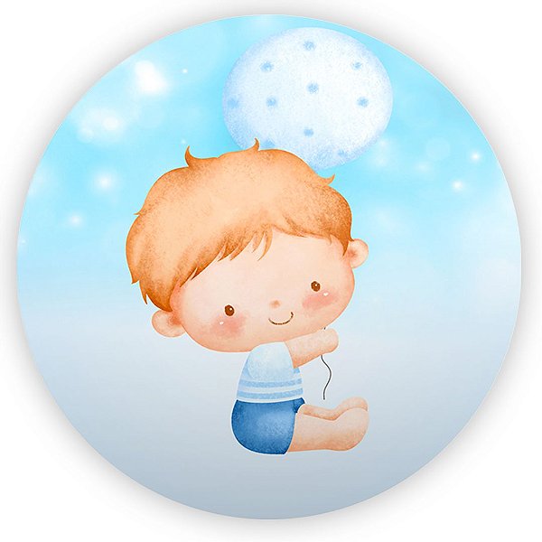 Painel Redondo - Menino Baby - Sublimado 3D