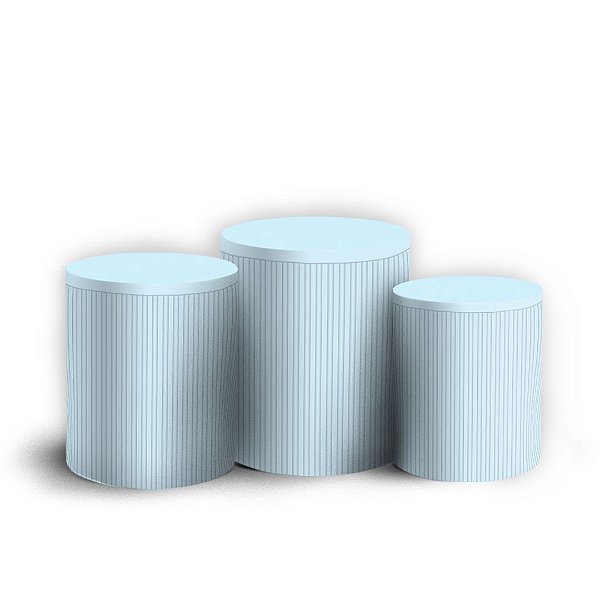 Trio Cilindro - Oh Baby Azul Claro - Sublimado 3D + Elástico