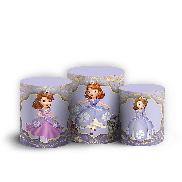 Trio Cilindro - Sofia - Sublimado 3D + Elástico