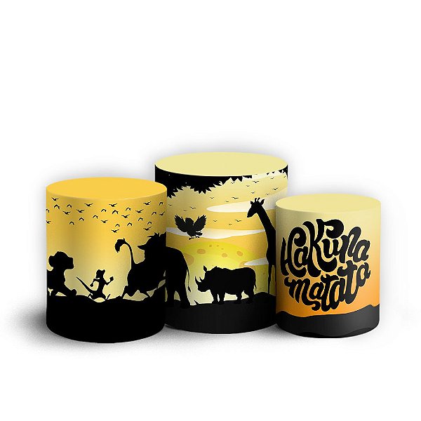 Trio Cilindro - Rei Leão - Sublimado 3D + Elástico