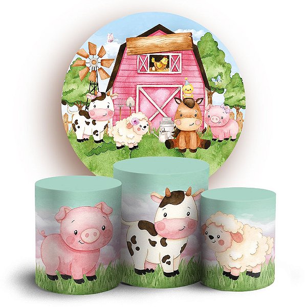 KIT Redondo e Trio - Fazendinha - Sublimado 3D