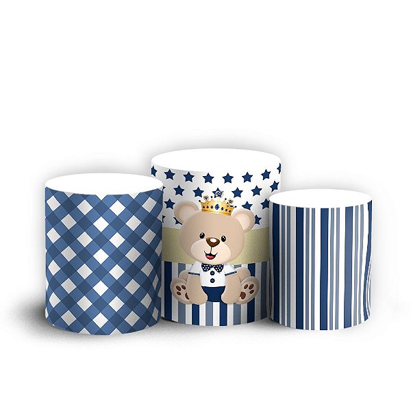 Trio Cilindro - Príncipe Urso - Sublimado 3D + Elástico