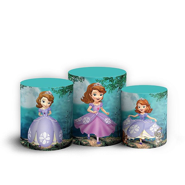 Trio Cilindro - Princesa Sofia - Sublimado 3D + Elástico