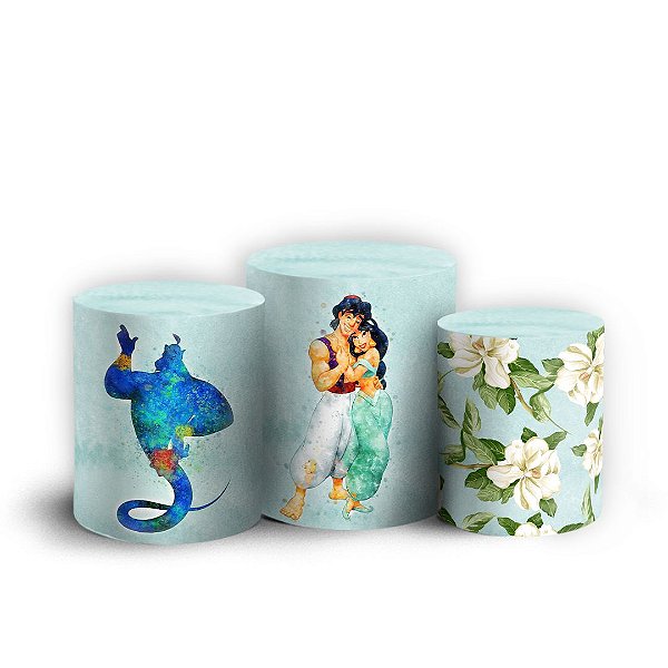 Trio Cilindro - Princesa Jasmine - Sublimado 3D + Elástico