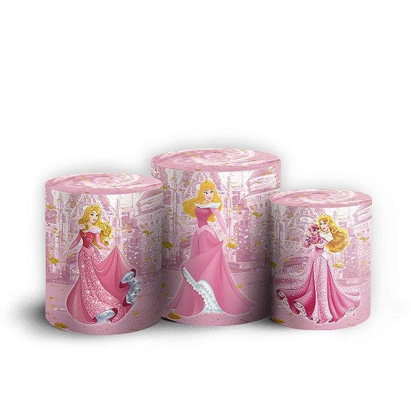 Trio Cilindro - Princesa Aurora - Sublimado 3D + Elástico