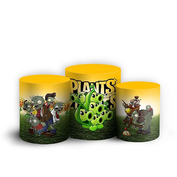 Trio Cilindro - Plant vs Zombies - Sublimado 3D + Elástico