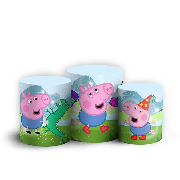 Trio Cilindro - Peppa Pig - Sublimado 3D + Elástico