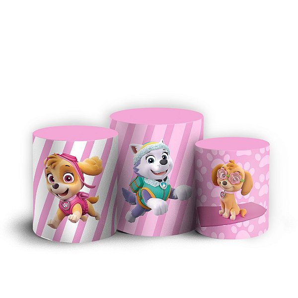 Trio Cilindro - Patrulha Canina - Sublimado 3D + Elástico