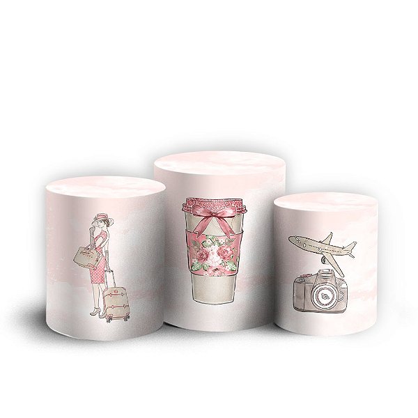 Trio Cilindro - Paris - Sublimado 3D + Elástico