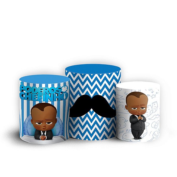 Trio Cilindro - O Poderoso Chefinho - Sublimado 3D + Elástico