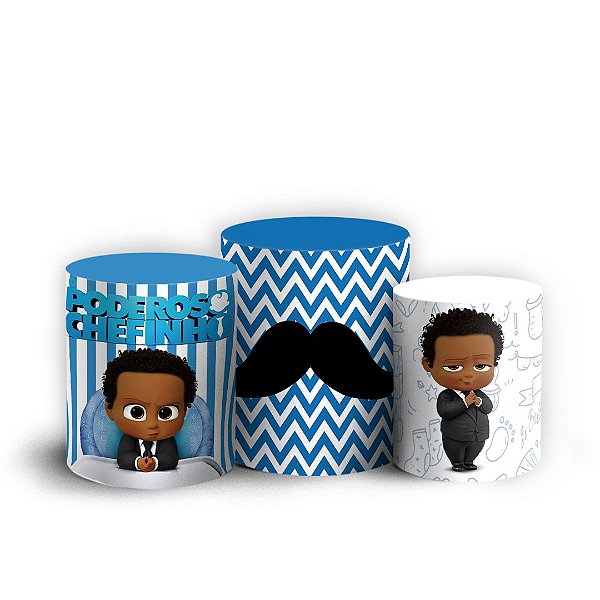 Trio Cilindro - O Poderoso Chefinho - Sublimado 3D + Elástico